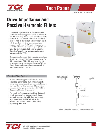 Drive Impedance and Passive Filters
